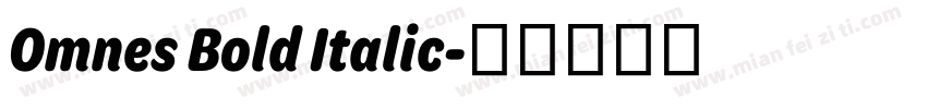 Omnes Bold Italic字体转换